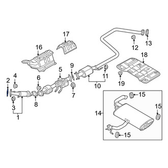 Kia OE - Rear Exhaust Muffler Gasket