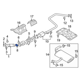 Kia OE - Front Exhaust Muffler Gasket