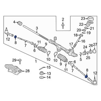 Kia OE - Inner Steering Tie Rod Nut