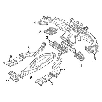 Kia OE - Instrument Panel - Ducts (Hybrid), (EX / EX Touring / LX / SX / SX Touring)