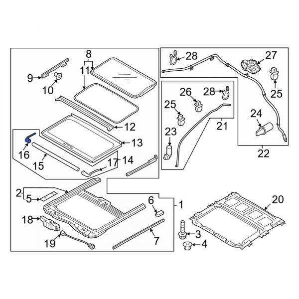 Sunroof Deflector Hinge