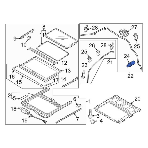 Sunroof Drain Hose Adapter