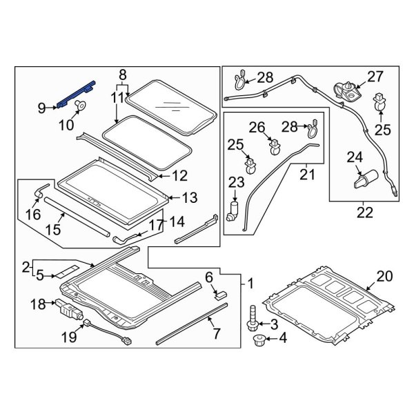 Sunroof Guide Jaw