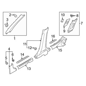 Kia OE - Pillars, Rocker & Floor - Interior Trim