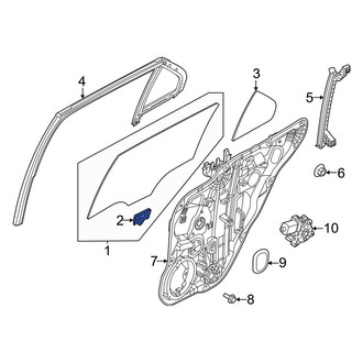 Kia OE - Rear Door Glass Attaching Clips