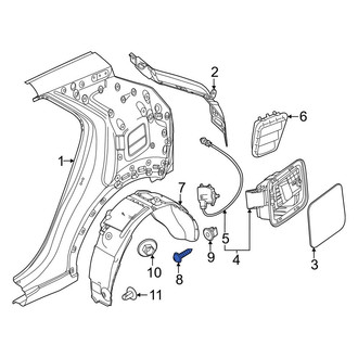 Kia OE - Quarter Panel Splash Shield Screw
