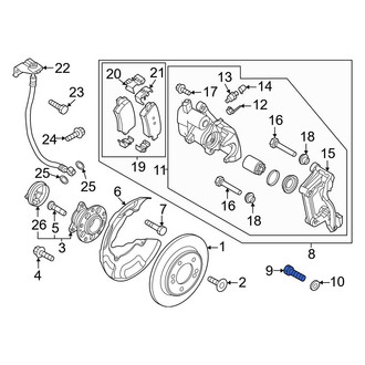 Kia OE - Disc Brake Caliper Anchor Plate Bolt