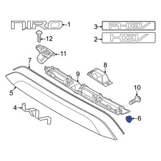 Kia OE - Liftgate Finish Panel Nut