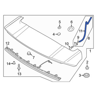 Kia OE - Rear Liftgate Washer Hose