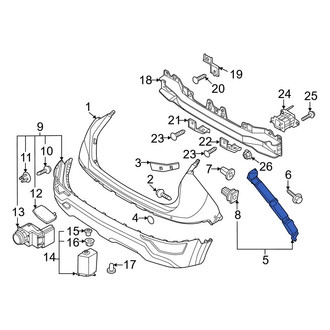 Kia OE - Rear Left Outer Bumper Cover Bracket