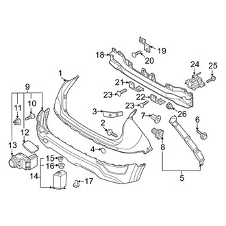 Kia OE - Rear Bumper - Bumper & Components (EX / EX Touring / LX / Plug-In Hybrid EX / Plug-In Hybrid SX Touring / SX / SX Touring)