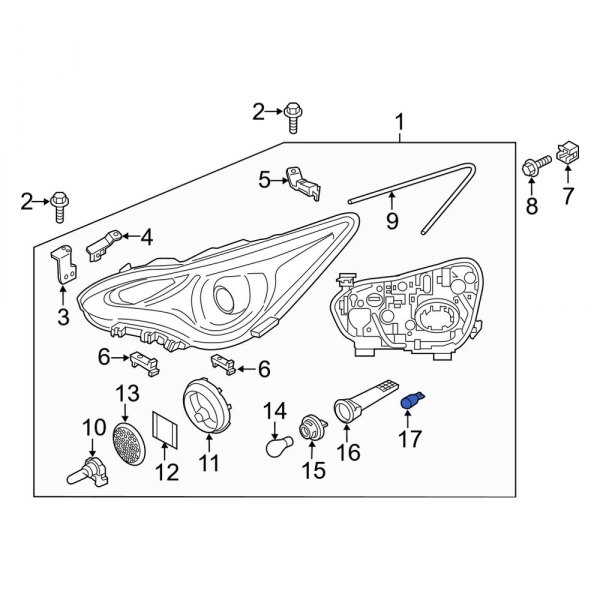 Kia OE 1864305009LV Rear Side Marker Light Bulb