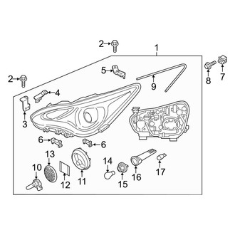 Kia OE - Front Lamps - Headlamp Components (Halogen)