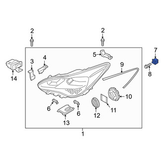 Kia OE - Headlight Fastener Clip