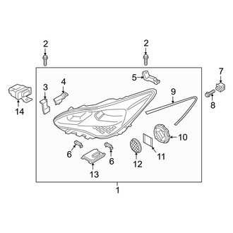 Kia OE - Front Lamps - Headlamp Components (LED)