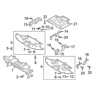 Kia OE - Radiator Support Splash Shield Bolt