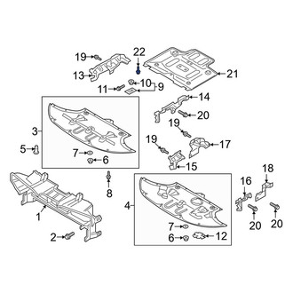 Kia OE - Radiator Support Splash Shield Bolt