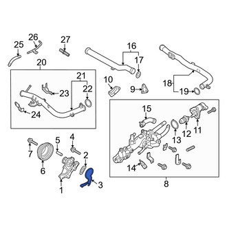 Kia OE - Left Engine Water Pump Gasket