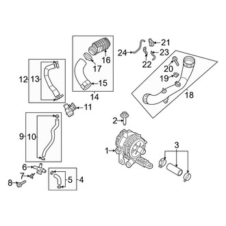Kia OE - Cooling - Intercooler (Tubes & Hoses), (2.5L)