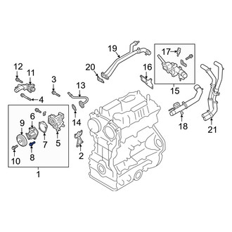 Kia OE - Inner Engine Coolant Thermostat Housing Bolt