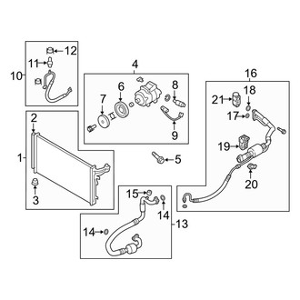 Kia OE - Air Conditioner & Heater - Condenser, Compressor & Lines
