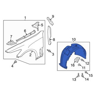 Kia OE - Front Left Fender Splash Shield