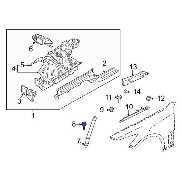 Fender Support Bolt