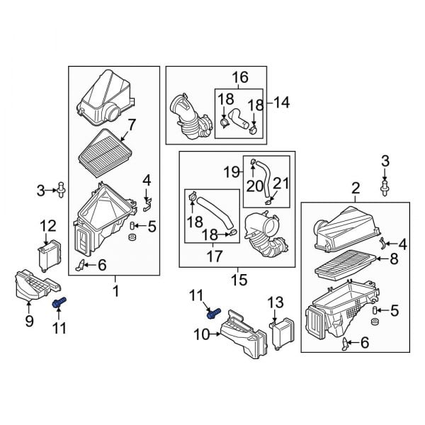 Engine Air Intake Hose Bolt