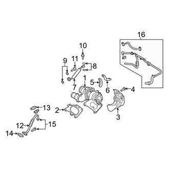 Kia OE - Engine - Turbocharger & Components (Right Side), (3.3L)