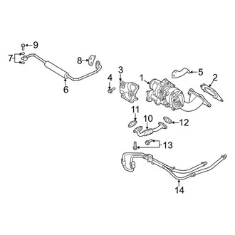 Kia OE - Engine - Turbocharger & Components (Left Side), (3.3L)