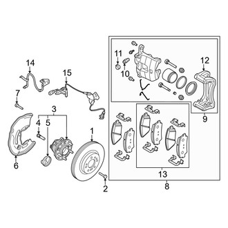 Kia OE - Front Suspension - Brake Components (W/O Brembo), (RWD)