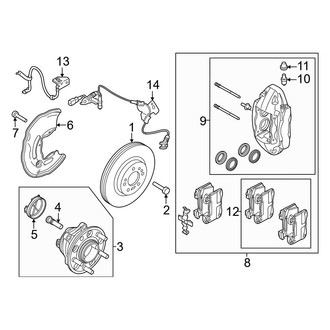 Kia OE - Front Suspension - Brake Components (With Brembo), (RWD)