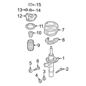 Kia OE - Front Suspension - Struts & Components (W/O Electronic Damping), (RWD)