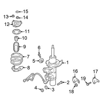 Kia OE - Front Suspension - Struts & Components (With Electronic Damping), (RWD)