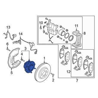 Kia OE - Front Wheel Bearing and Hub Assembly