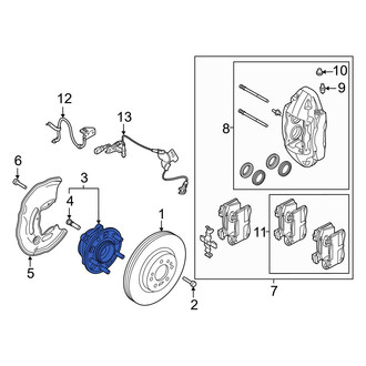 Kia OE - Front Wheel Bearing and Hub Assembly