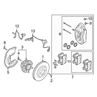 Kia OE - Front Suspension - Brake Components (With Brembo), (AWD)