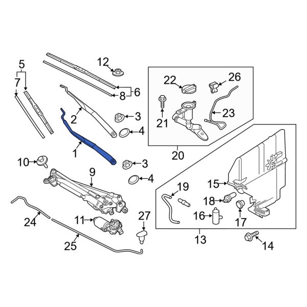 Windshield Wiper Arm