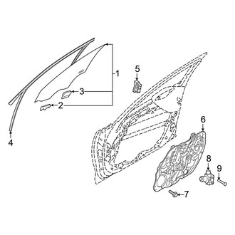 Kia OE - Front Door - Glass & Hardware