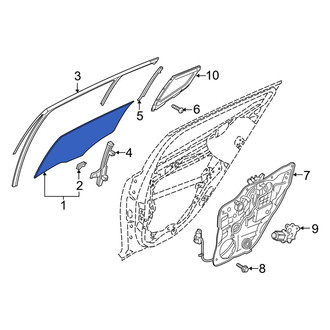 Kia OE - Front Left Door Glass