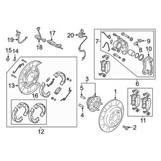 Kia OE - Rear Suspension - Brake Components (W/O Brembo)