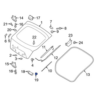 Kia OE - Liftgate Stop Bumper Nut