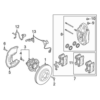 Kia OE - Front Suspension - Brake Components (W/O Brembo), (AWD)