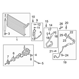 Kia OE - Air Conditioner & Heater - Condenser, Compressor & Lines