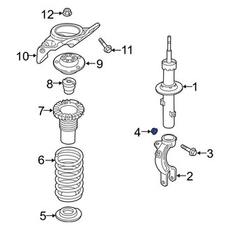 Kia OE - Lower Suspension Shock Absorber Mount Nut