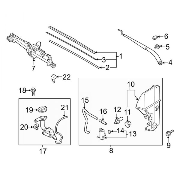 Windshield - Wiper & Washer Components