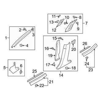 Kia OE - Pillars, Rocker & Floor - Interior Trim