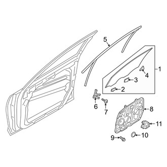 Kia OE - Front Door - Glass & Hardware