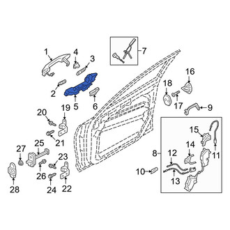 Kia OE - Front Left Exterior Door Handle Base