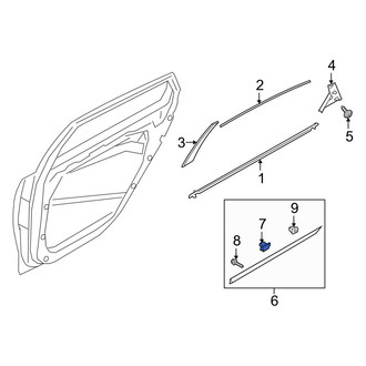 Kia OE - Roof Molding Clip